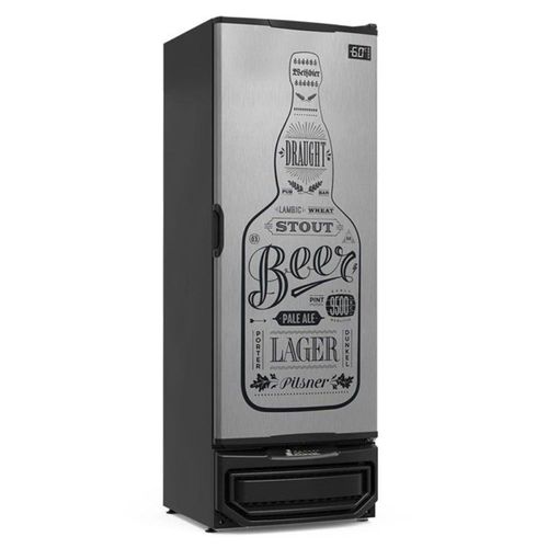 Cervejeira 414 Litros GRBA-400 GW TI Gelopar com Porta Cega Tipo Inox 127v