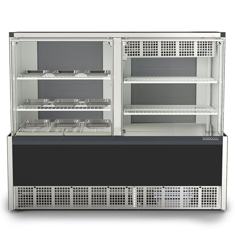 Balco_Vitrine_Quente_e_Frio_Aurora_GQEA140RPF_Gelopar_com_Evaporador_Preto_220v_1029702