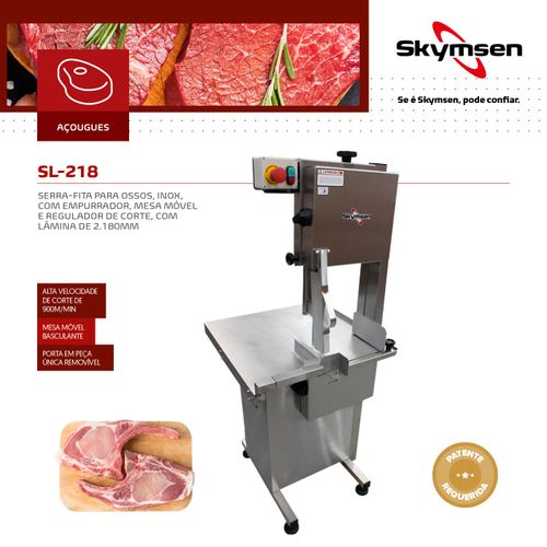 Serra Fita 2,180mm SL-218 Skymsen em Aço Inox 220v Monofásico