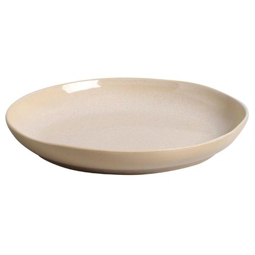 Travessa Redonda Orgânica Stoneware Latte Porto Brasil 36 cm