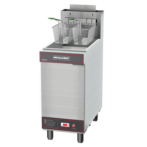 Fritadeira Industrial a Gás FOG2C Metalcubas 30 Litros com 2 Cubas Bivolt