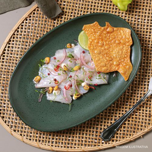 Travessa Oval Greenery Porto Brasil 30x20 cm