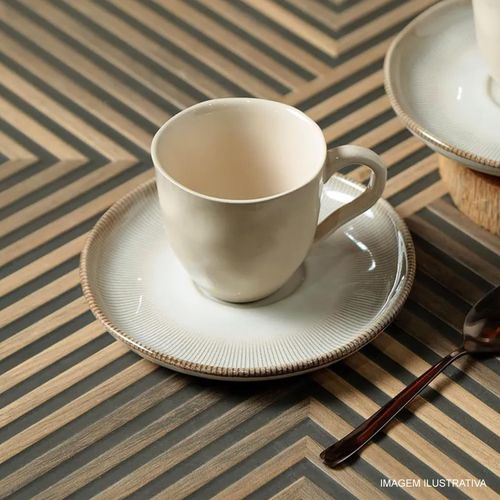 Xícara de Chá Bio Raio Porto Brasil 170 ml com Pires