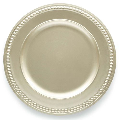 Sousplat Galles Dots Champagne 33 cm Copa