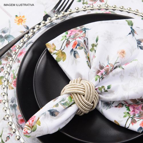 Argola de Guardanapo Traccia Champagne com 4 Peças Copa