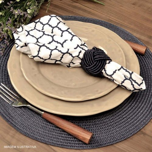 Serviço Americano Redondo Luna Azul 38 cm Copa