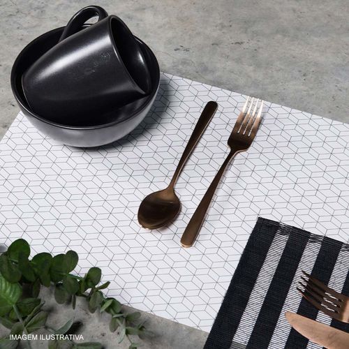 Serviço Americano Retangular Pvc Print Geo 28,5x44 cm Copa