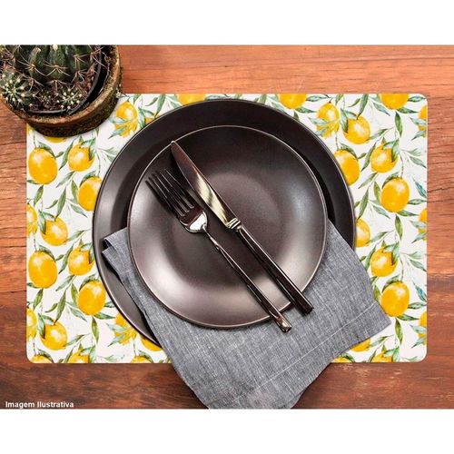 Serviço Americano Retangular Pvc Print Lemon 28,5x44 cm Copa