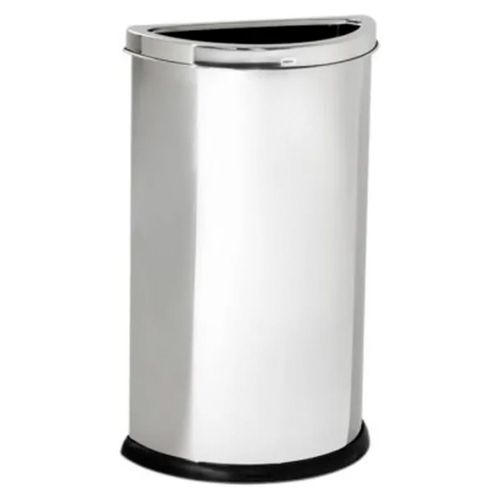 Lixeira Decorline Brinox em Aço Inox com Tampa Aro D 45 Litros