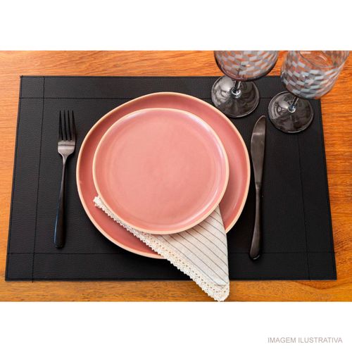 Serviço Americano Retangular Ravena 48x33 cm Preto Copa