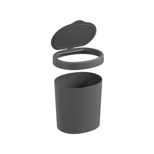 Lixeira com Tampa Coza Basic 4 Litros Cinza Chumbo