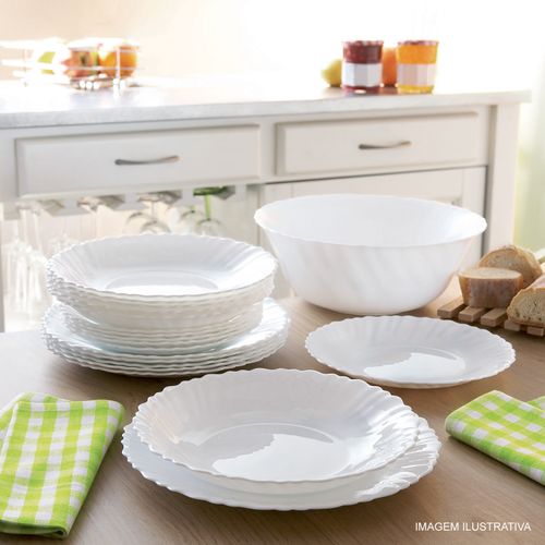 Prato Raso Feston Luminarc 27 cm Branco