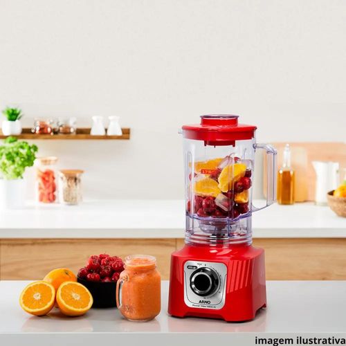 Liquidificador Arno Power Max LN63 5 Velocidades 6 Lâminas 3,1L Vermelho 127v