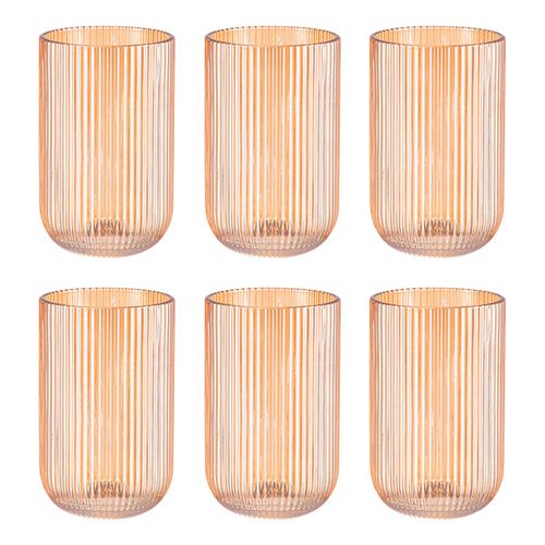 Jogo de Copos Cameratta Ambar Luster 425 ml com 6 Peças L'Hermitage