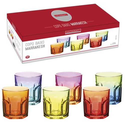 Jogo de Copos Marrakesh Hauskraft Colorido 280 ml com 6 Peças