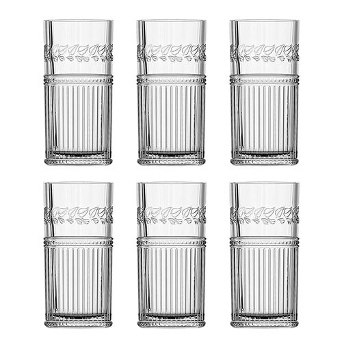 Jogo de Copos Republic Transparente 360 ml com 6 Peças L'hermitage