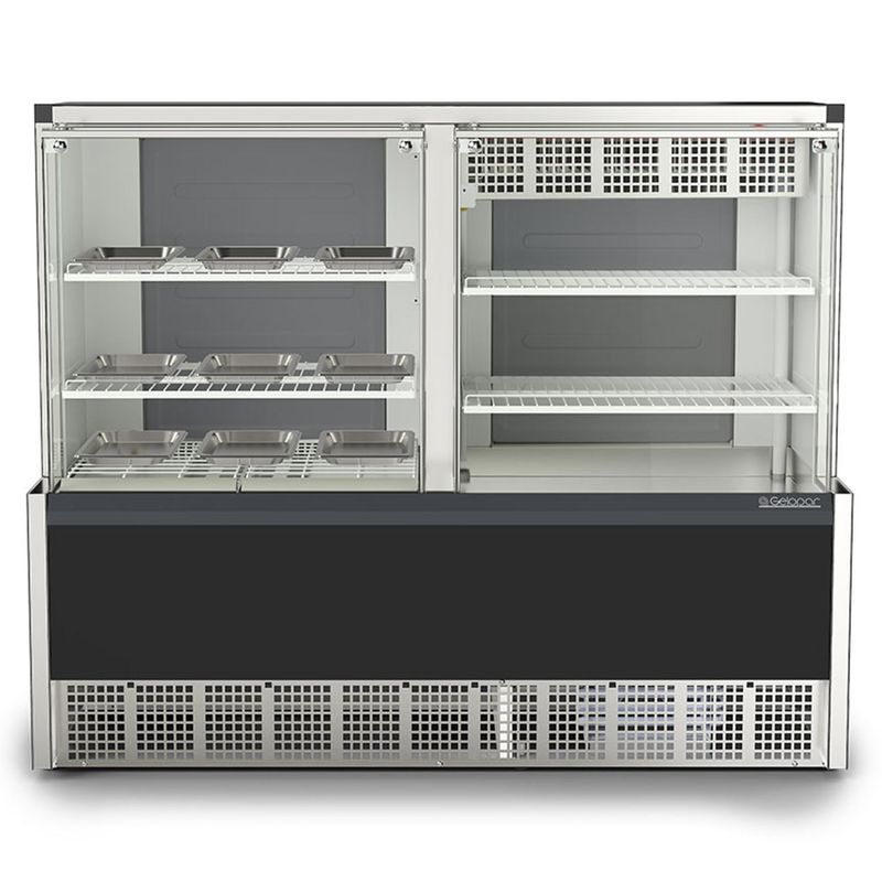 Balco_Vitrine_Quente_e_Frio_Aurora_GQEA140RPF_Gelopar_com_Evaporador_Preto_127v_1026002