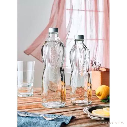 Garrafa de Vidro Aqua Bormioli 1 Litro