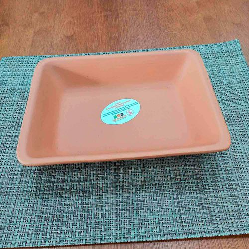 Assadeira Retangular Nova 26,5x17,5x4,5 cm Terracota