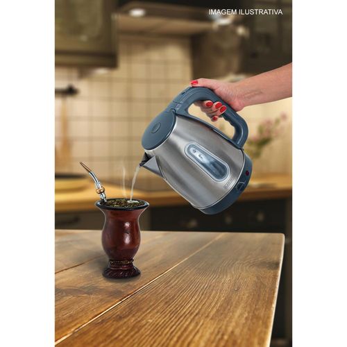 Chaleira Elétrica Black Decker 1,8 Litros em Aço Inox com Ajuste de Temperatura 220v