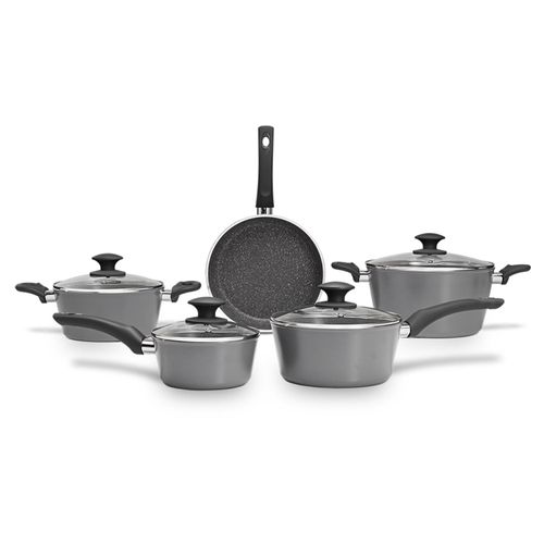 Conjunto de Panelas Ceramic Life Optima Brinox com 5 Peças Stone