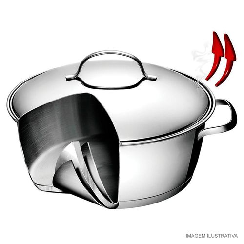 Caçarola Funda Allegra Tramontina 3,04 Litros em Aço Inox 20 cm