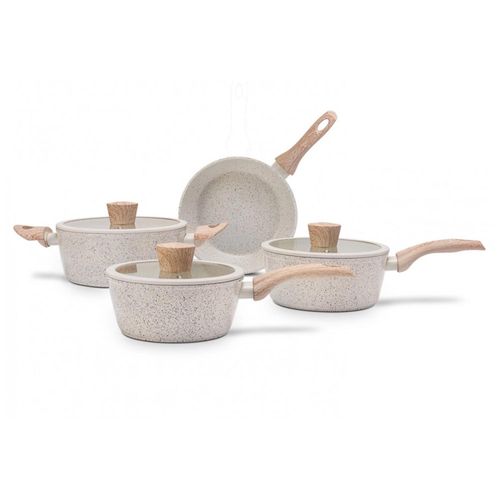 Conjunto de Panelas Sirius Brinox 4 Peças com Fundo de Indução Vanilla