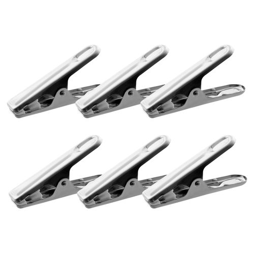 Prendedor de Embalagens Mimo Style em Aço Inox com 6 unidades