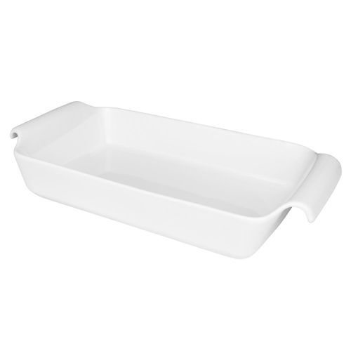 Travessa Refratária Rasa Branca Oxford com Asa 33x18x6,5 cm