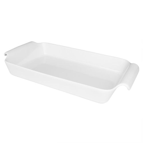 Travessa Refratária Rasa Branca Oxford com Asa 41x22x6,5 cm