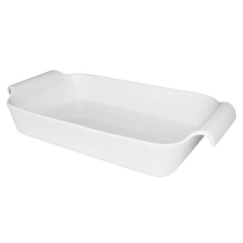 Travessa Refratária Funda Branca Oxford com Asa 45x24x8,5 cm