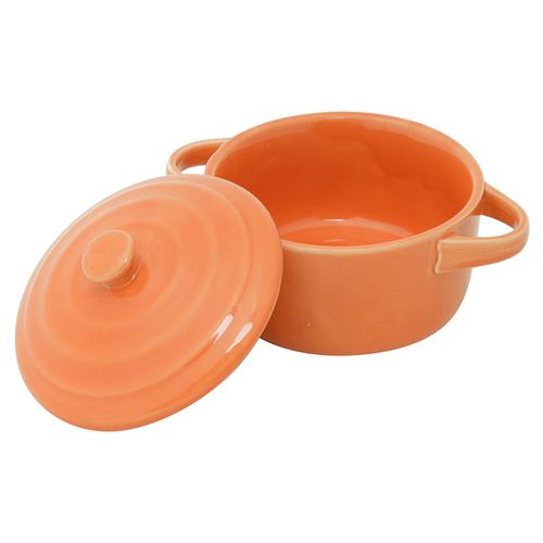 Mini Caçarola de Porcelana 14,5 cm Laranja Lyor