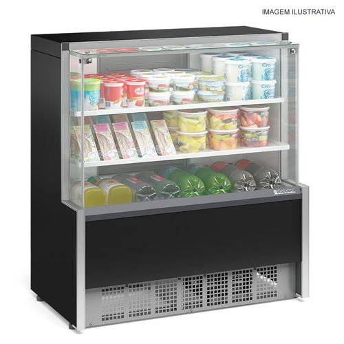 Vitrine Refrigerada Universal 1,10m GPDA-110R PR Gelopar 110V