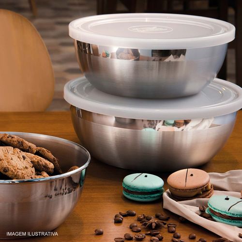 Pote Freezinox Tramontina 28 cm 5,8 Litros em Aço Inox com Tampa
