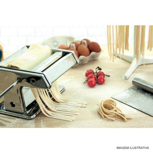 Máquina de Macarrão Manual em Aço Inox Mimo Style