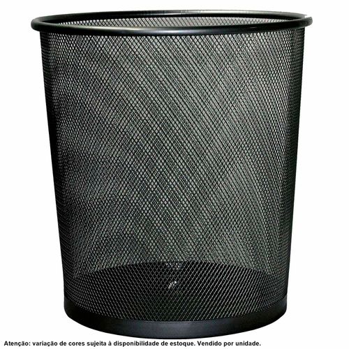 Lixeira de Metal Mimo Style 12 Litros Preta