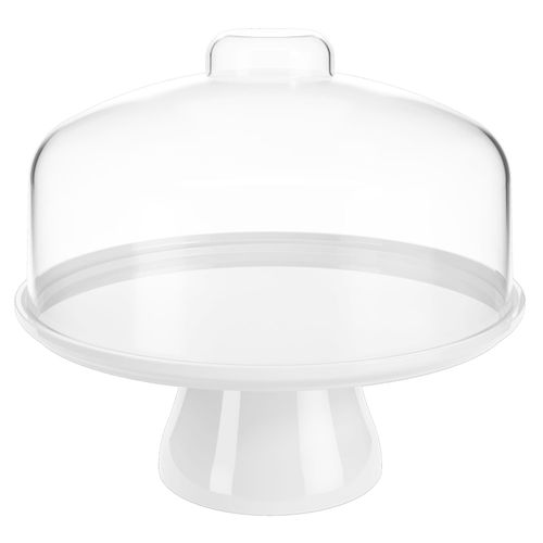 Boleira Cake Coza 25 cm Branca com Cúpula