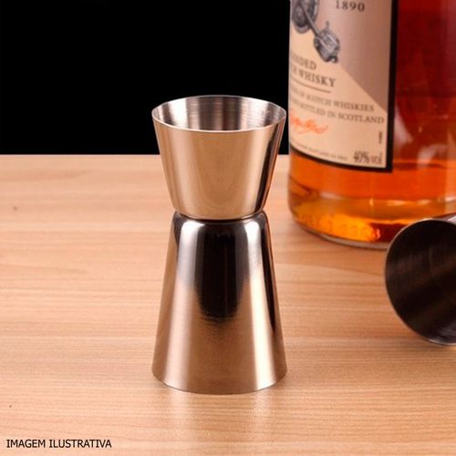 Dosador de Bebida Duplo Mimo Style 50/25 ml em Aço Inox