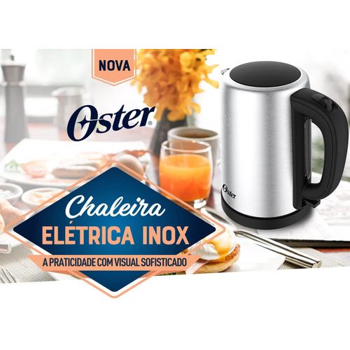 Chaleira Elétrica Oster em Aço Inox 1,7 Litros 127v