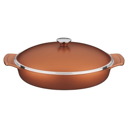 Frigideira Lyon Dourada Tramontina com Tampa 32cm com Revestimento Interno Antiaderente