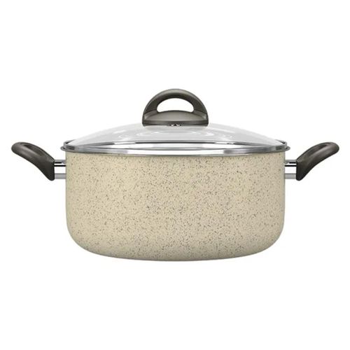 Caçarola Suprema Ceramic Life Vanilla Brinox 24 cm Antiaderente com Tampa