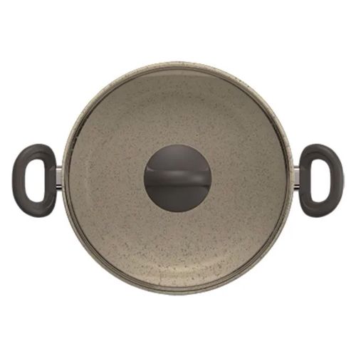 Caçarola Suprema Ceramic Life Vanilla Brinox 24 cm Antiaderente com Tampa
