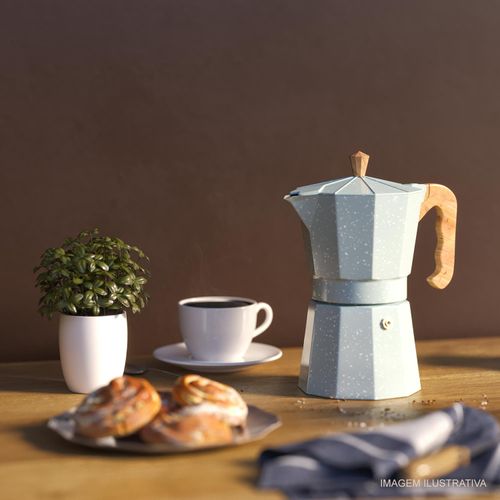 Cafeteira Italiana Verona Brinox 6 Xícaras em Alumínio Verde