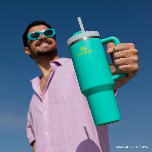 Copo Térmico Quencher Stanley 887 ml Tropical Teal