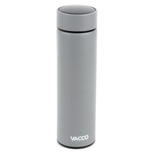Garrafa Térmica Cinza com Termômetro Display Digital 480 ml Vacco Therm