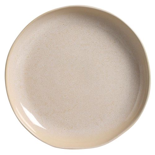 Travessa Redonda Orgânica Stoneware Latte Porto Brasil 36 cm