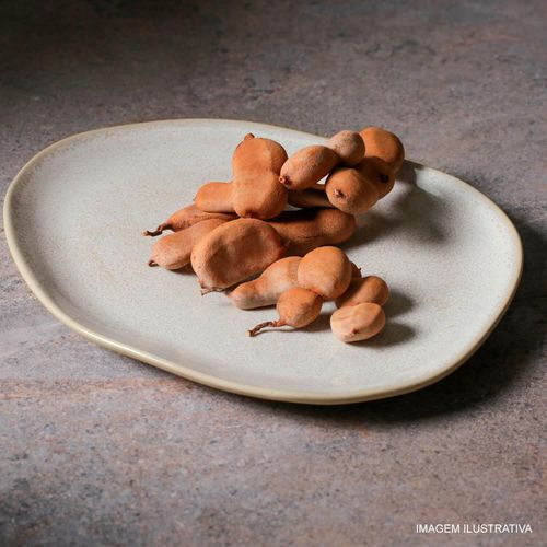 Prato Raso Oval Orgânico Latte Porto Brasil 31x24 cm