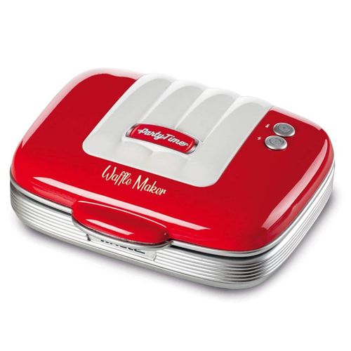 Máquina Waffle Retro Party Time Ariet Vermelha 127v