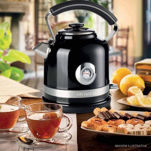 Chaleira Elétrica Moderna Ariete Preta 1,7 Litros 220v
