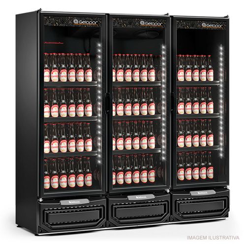 Refrigerador Expositor 1468 Litros GCBC-1450 LB PR Gelopar para Cerveja e Carnes 220v